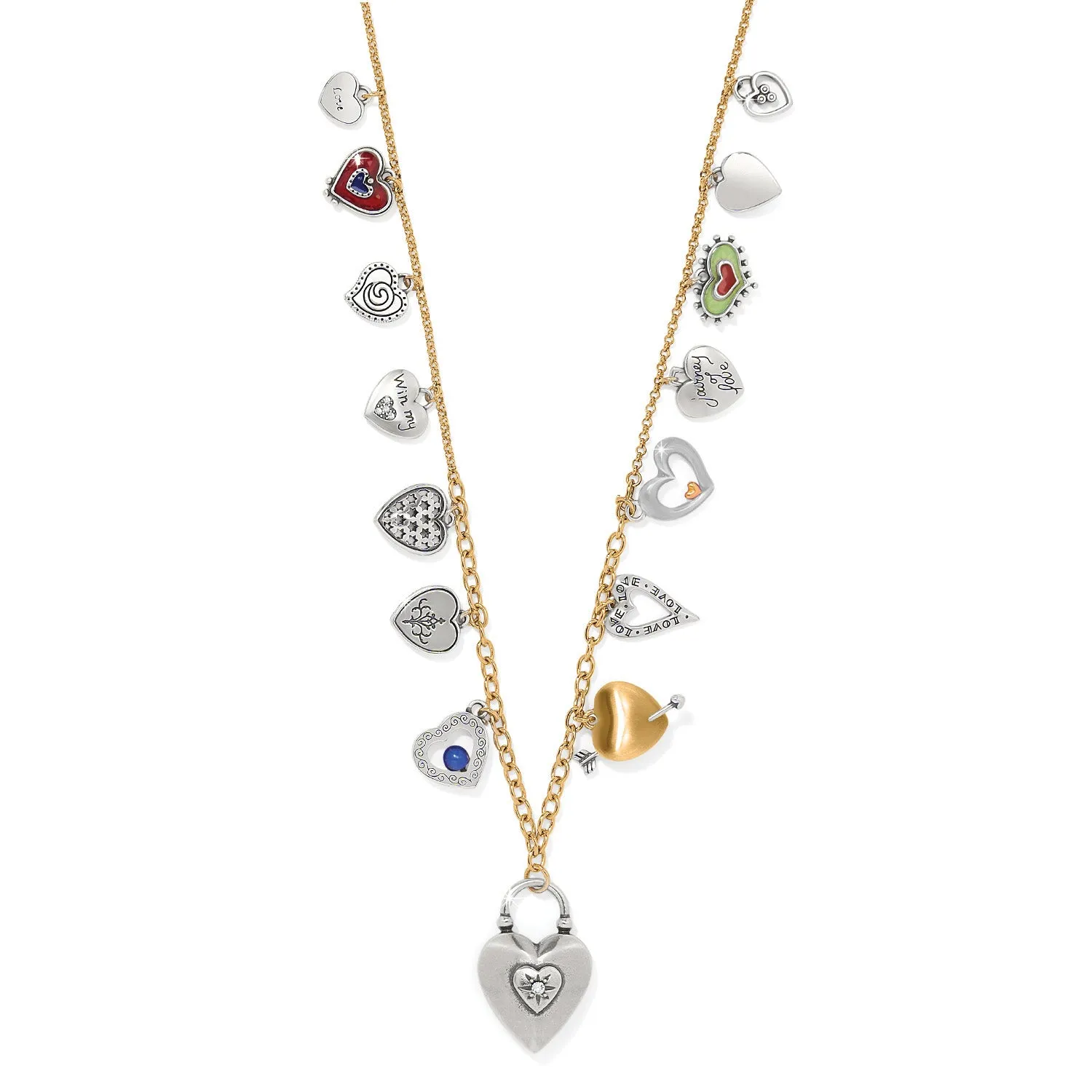 One Heart Color Charm Necklace