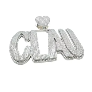 one-of-a-kind Piece CLAU heart bail Custom Design Pendant Charm