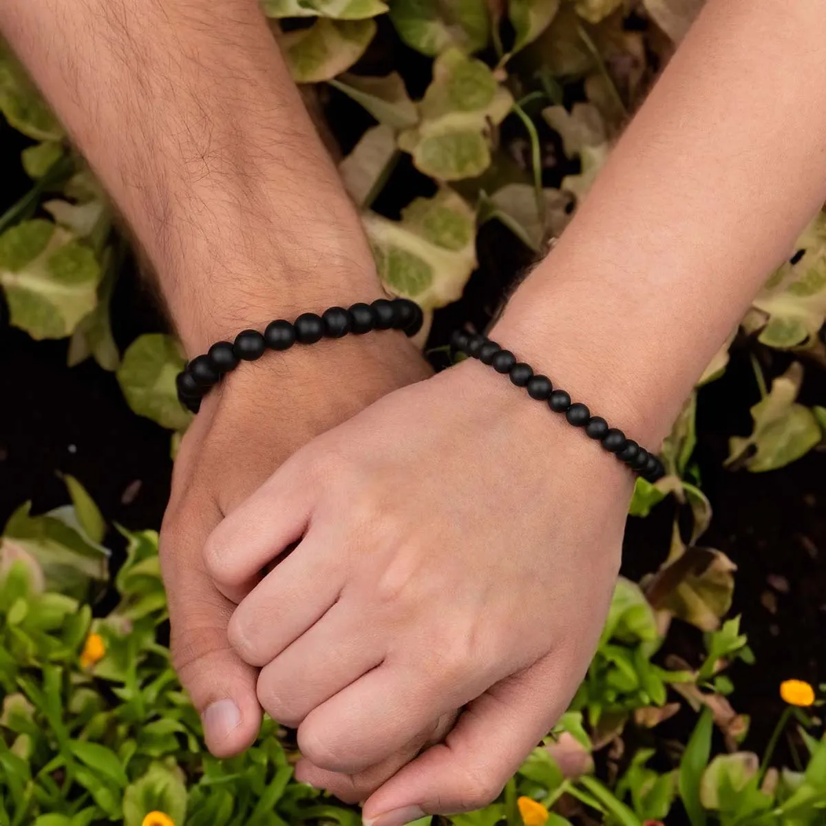 Onyx Natural Stone Couple Bracelet
