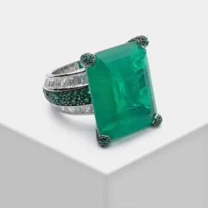 Original Amorita boutique  Full drill design square fashion ring
