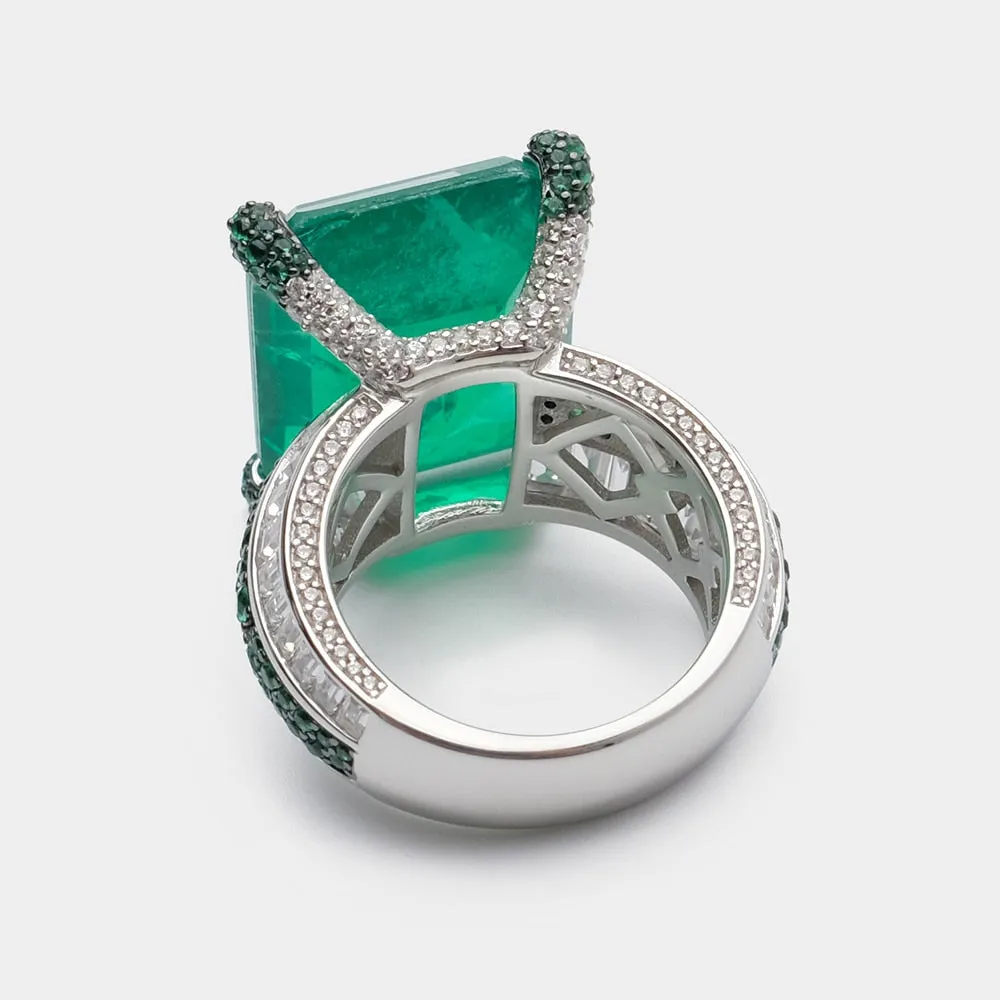 Original Amorita boutique  Full drill design square fashion ring