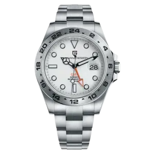 Pagani Design Silver Stainless Steel White Dial Automatic Watch for Gents - PD-1682