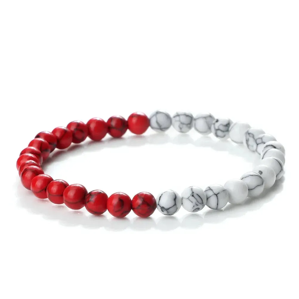 Palestine National Flag Colorful Braided Bracelet Natural Stone Beads Asian Country Kuwait Bracelets Women Men Jewelry Patriotic