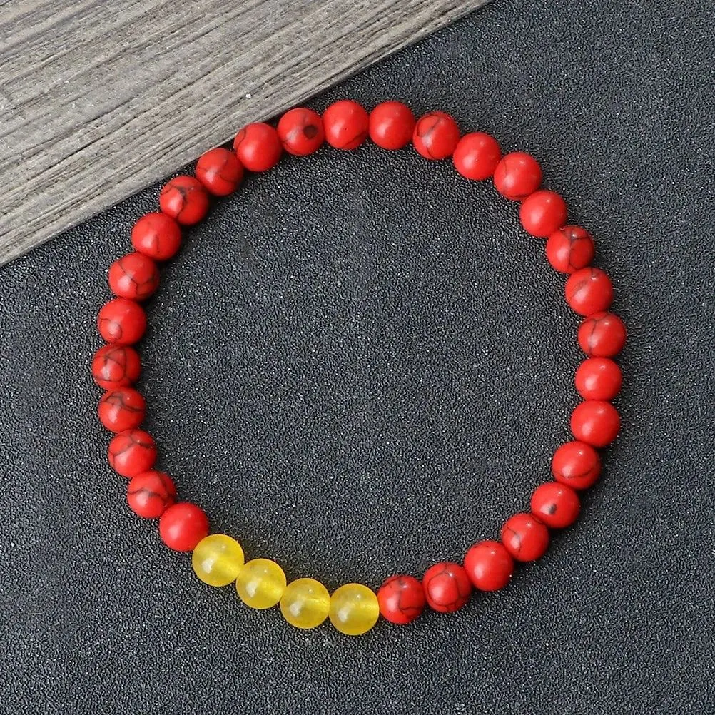 Palestine National Flag Colorful Braided Bracelet Natural Stone Beads Asian Country Kuwait Bracelets Women Men Jewelry Patriotic