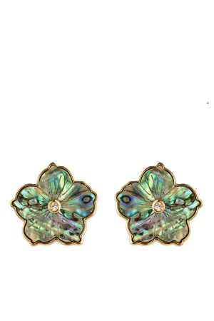 Paloma Mother of Pearl Floral Stud Earrings
