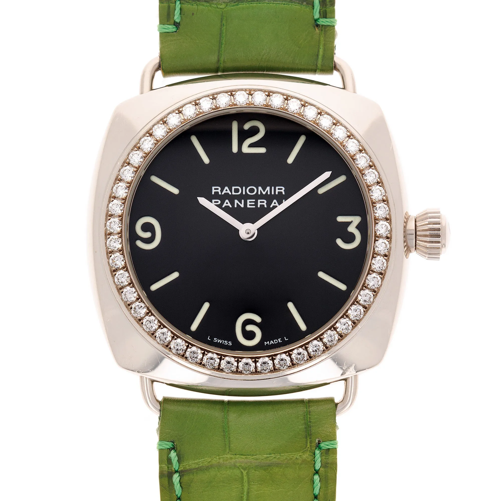 Panerai White Gold Radiomir Ref. PAM68 with Factory Diamonds