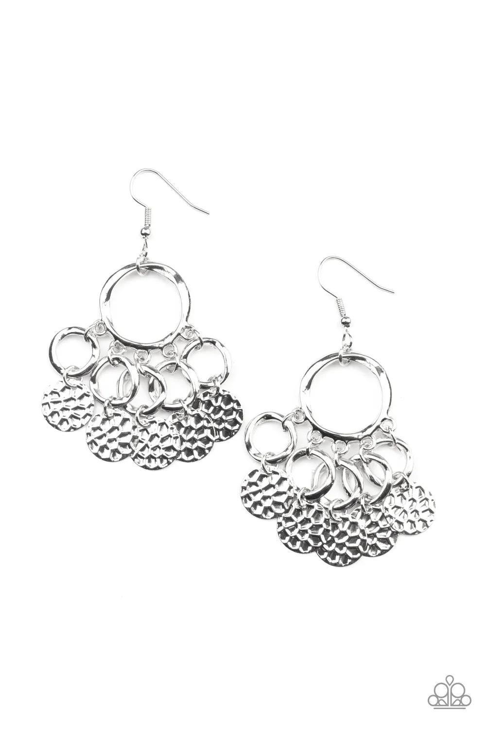Paparazzi Partners in CHIME Earrings Silver