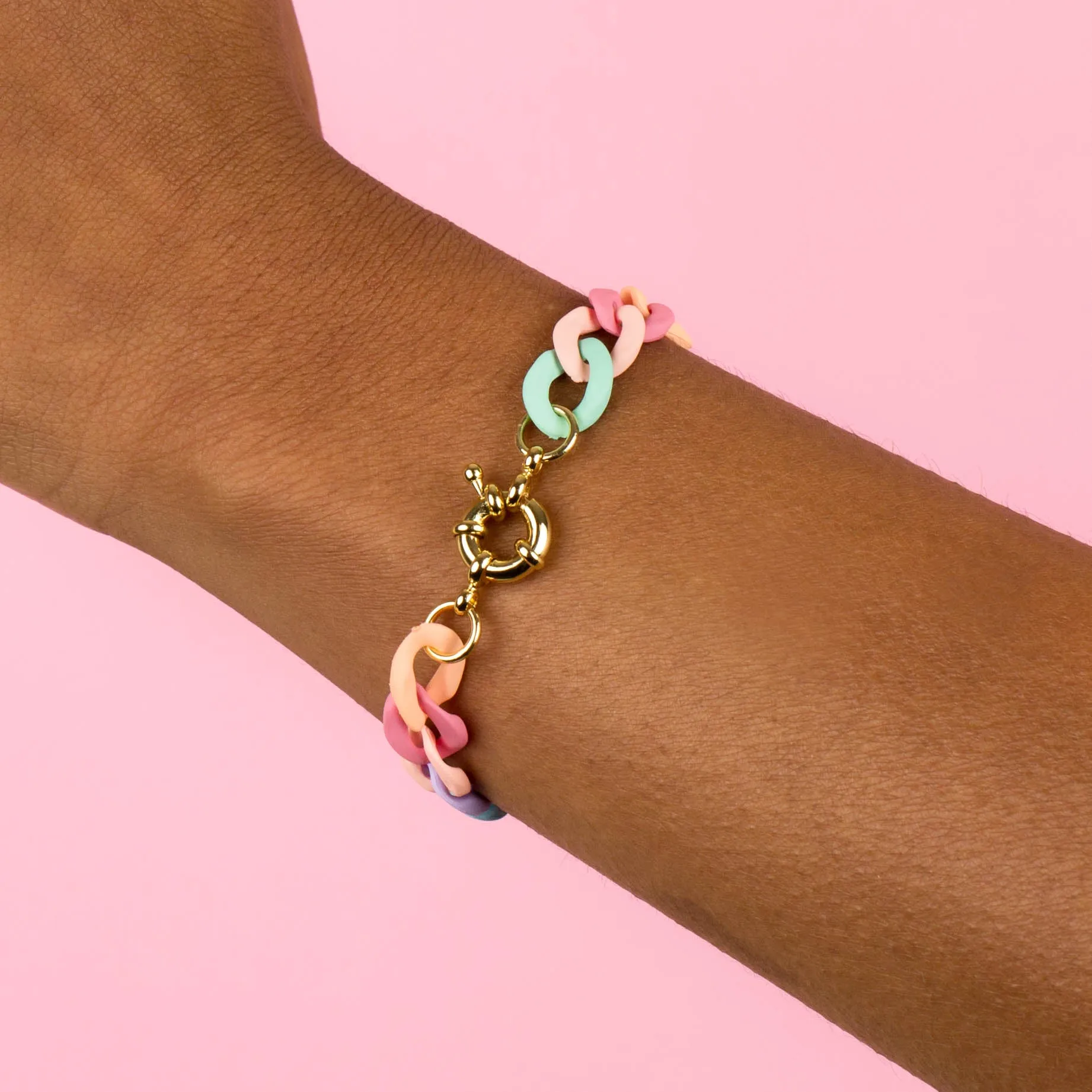 Pastel Chain Link Bracelet