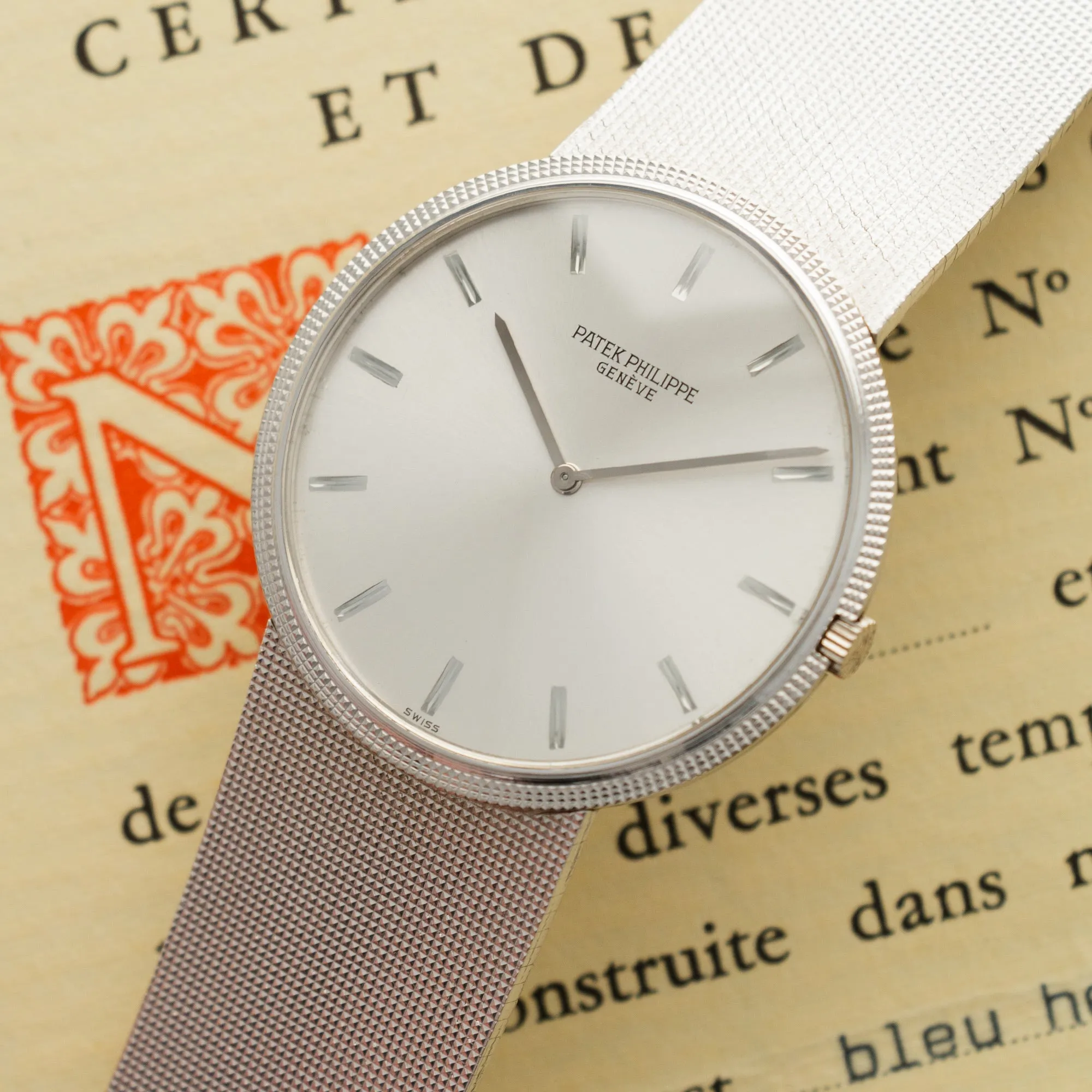 Patek Philippe White Gold Calatrava Ref. 3588 with Box and Papers