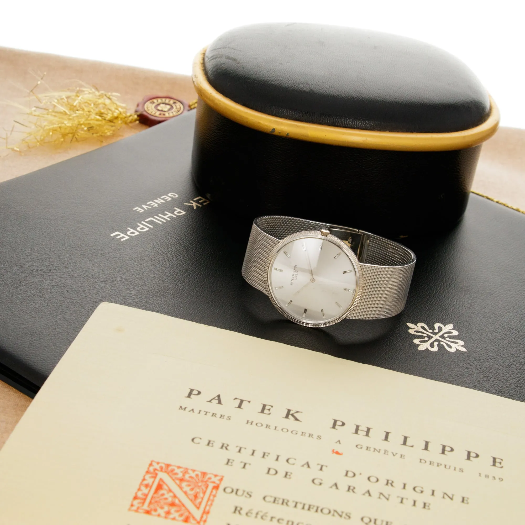 Patek Philippe White Gold Calatrava Ref. 3588 with Box and Papers