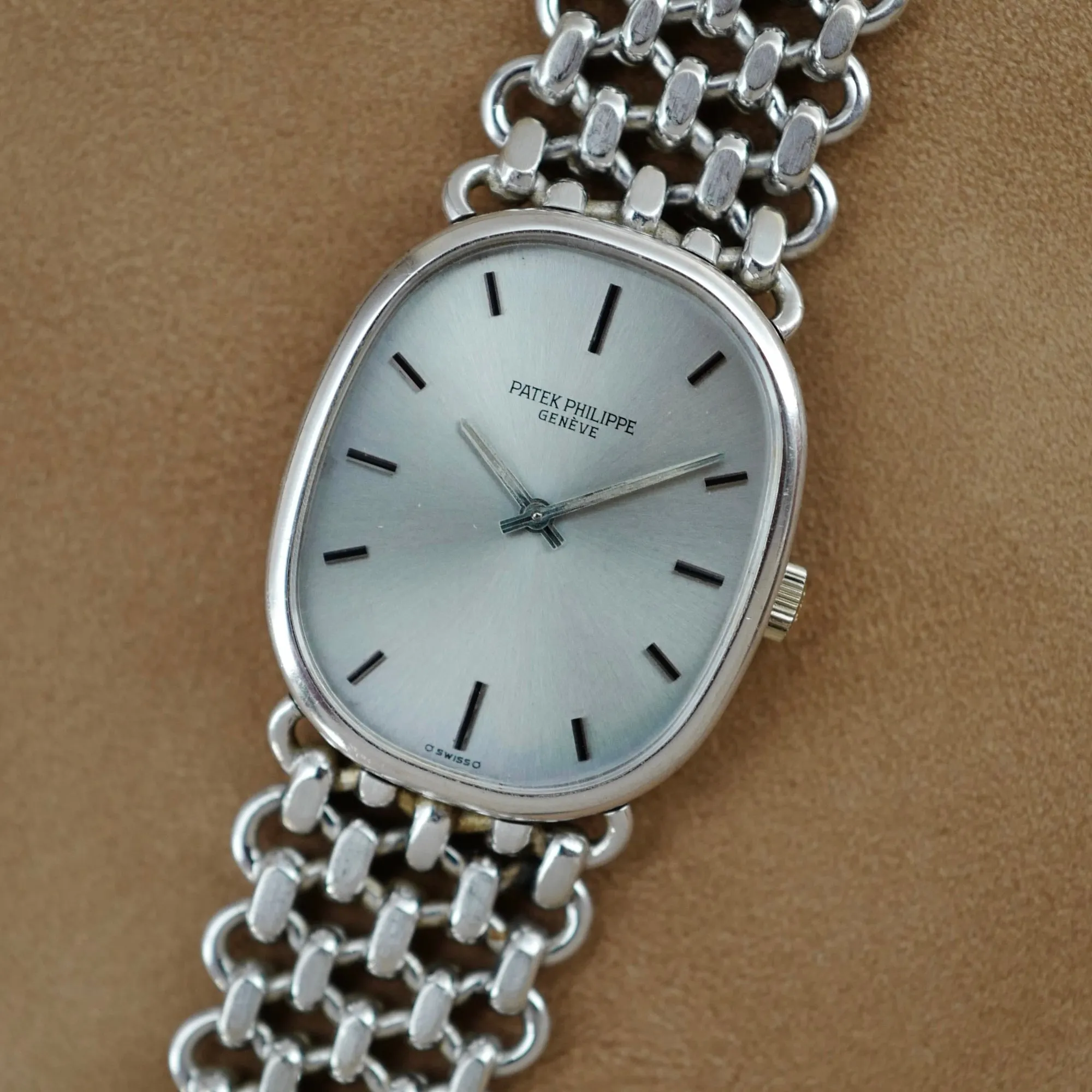 Patek Philippe White Gold Ellipse Ref. 3648 with JPE Chain Bracelet