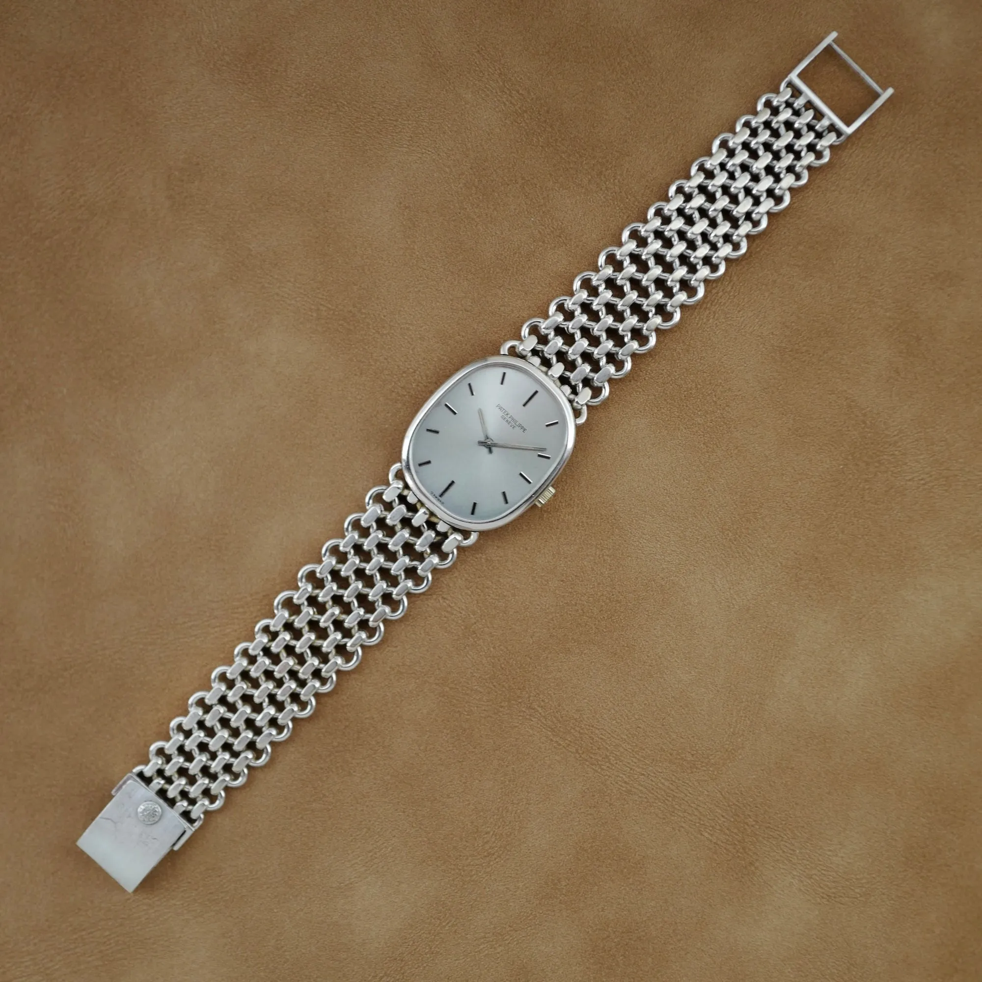 Patek Philippe White Gold Ellipse Ref. 3648 with JPE Chain Bracelet