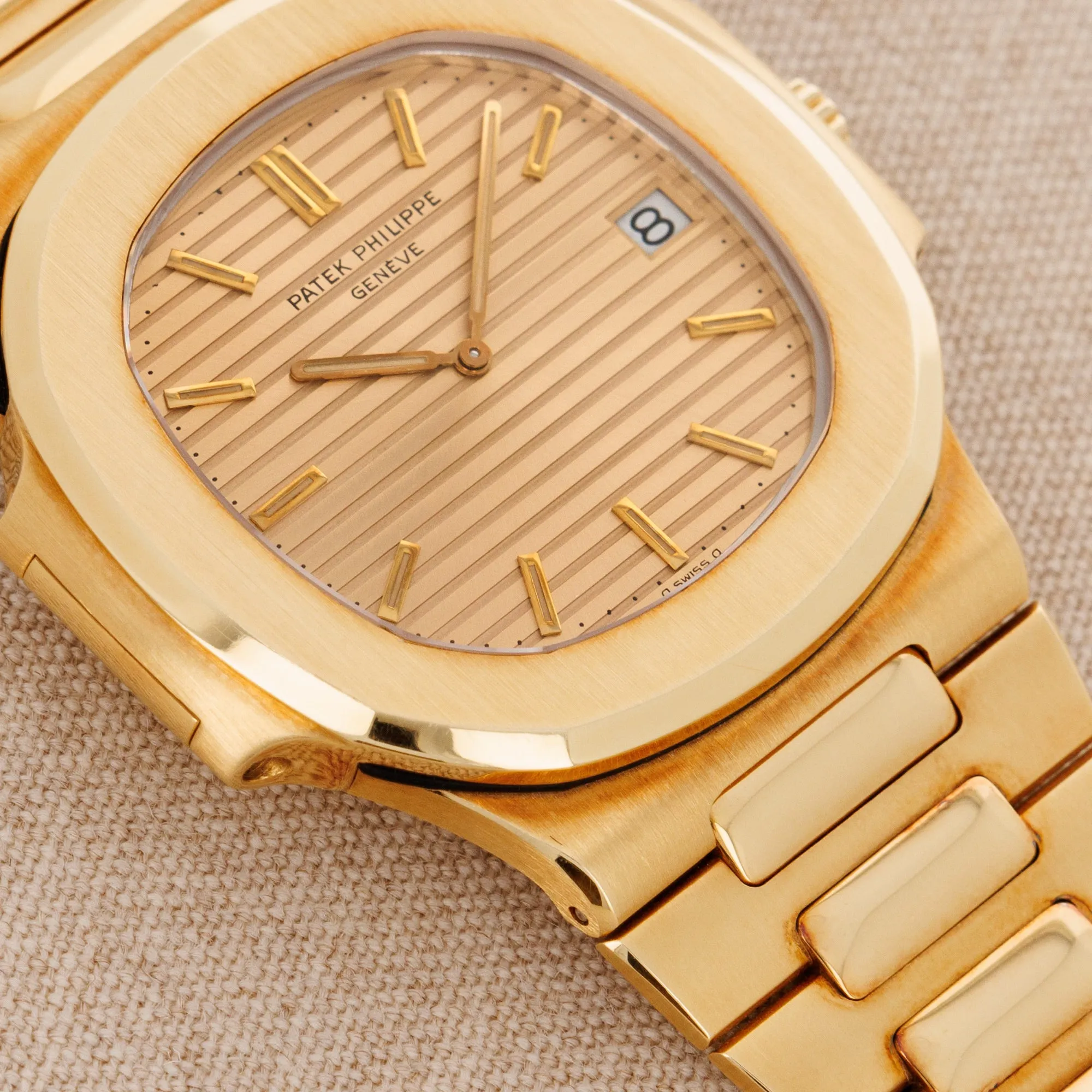 Patek Philippe Yellow Gold Nautilus Jumbo Watch Ref. 3700 in New Old Stock Condition