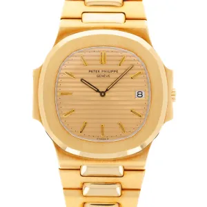 Patek Philippe Yellow Gold Nautilus Jumbo Watch Ref. 3700 in New Old Stock Condition