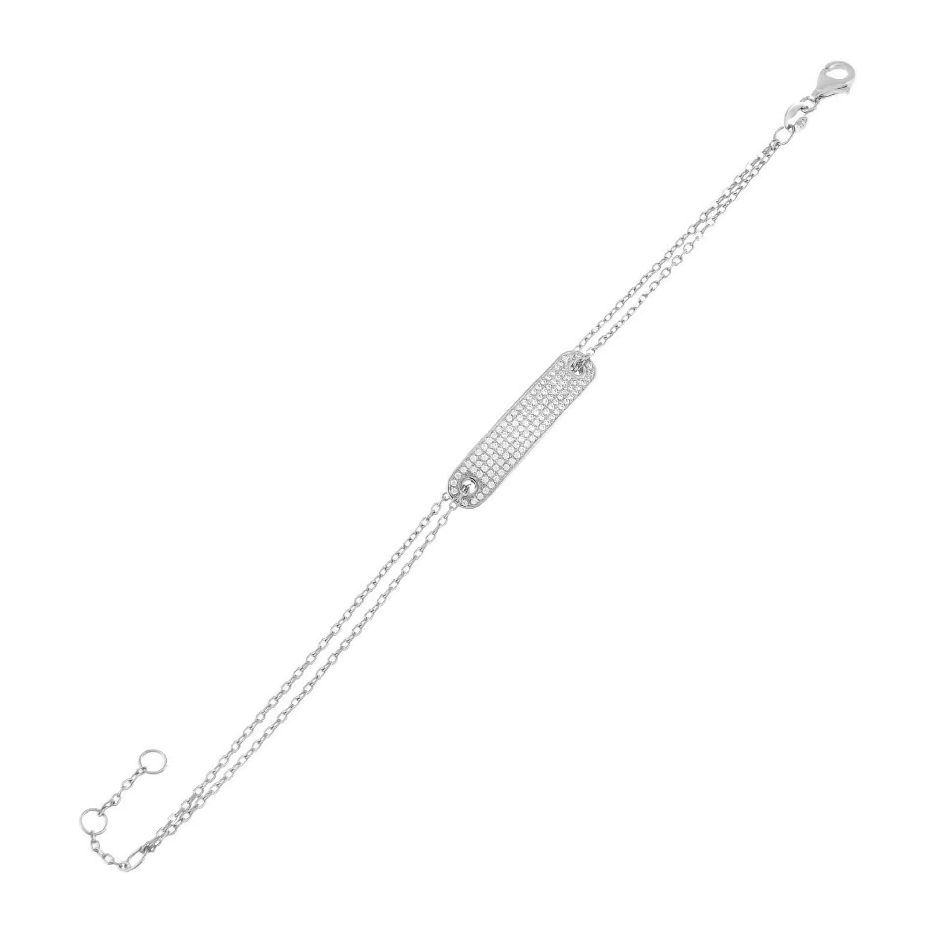 Pavé Bar Chain Bracelet