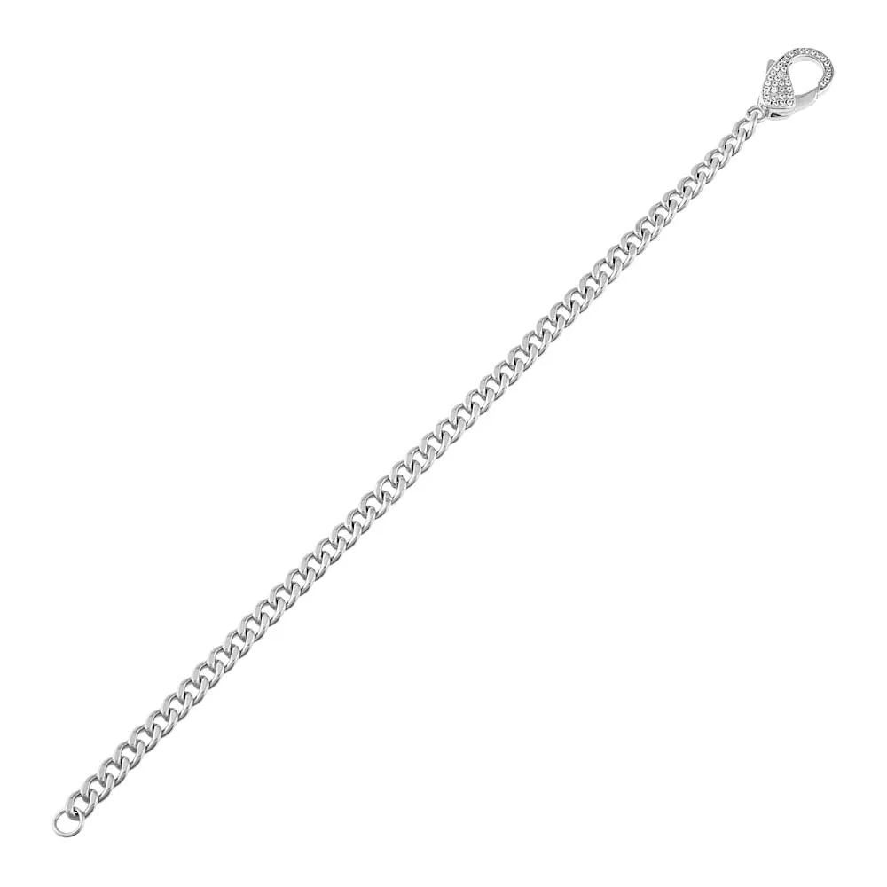 Pavé Cuban Chain Clasp Bracelet