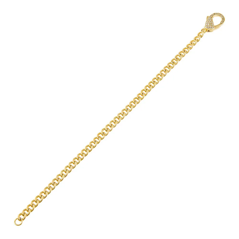 Pavé Cuban Chain Clasp Bracelet