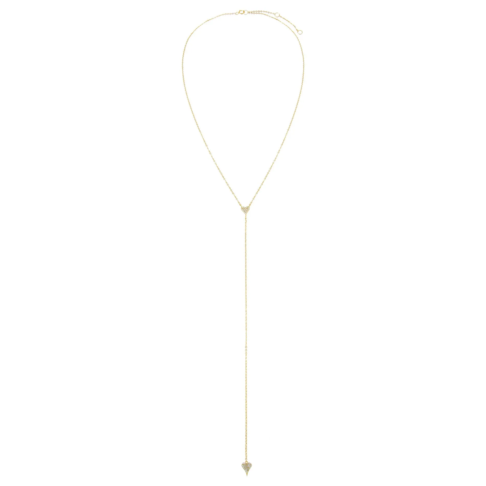 Pavé Heart Lariat