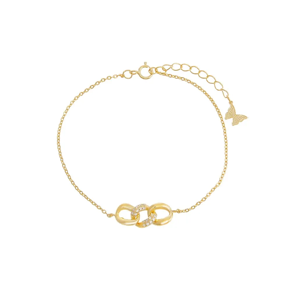 Pavé Triple Link Bracelet