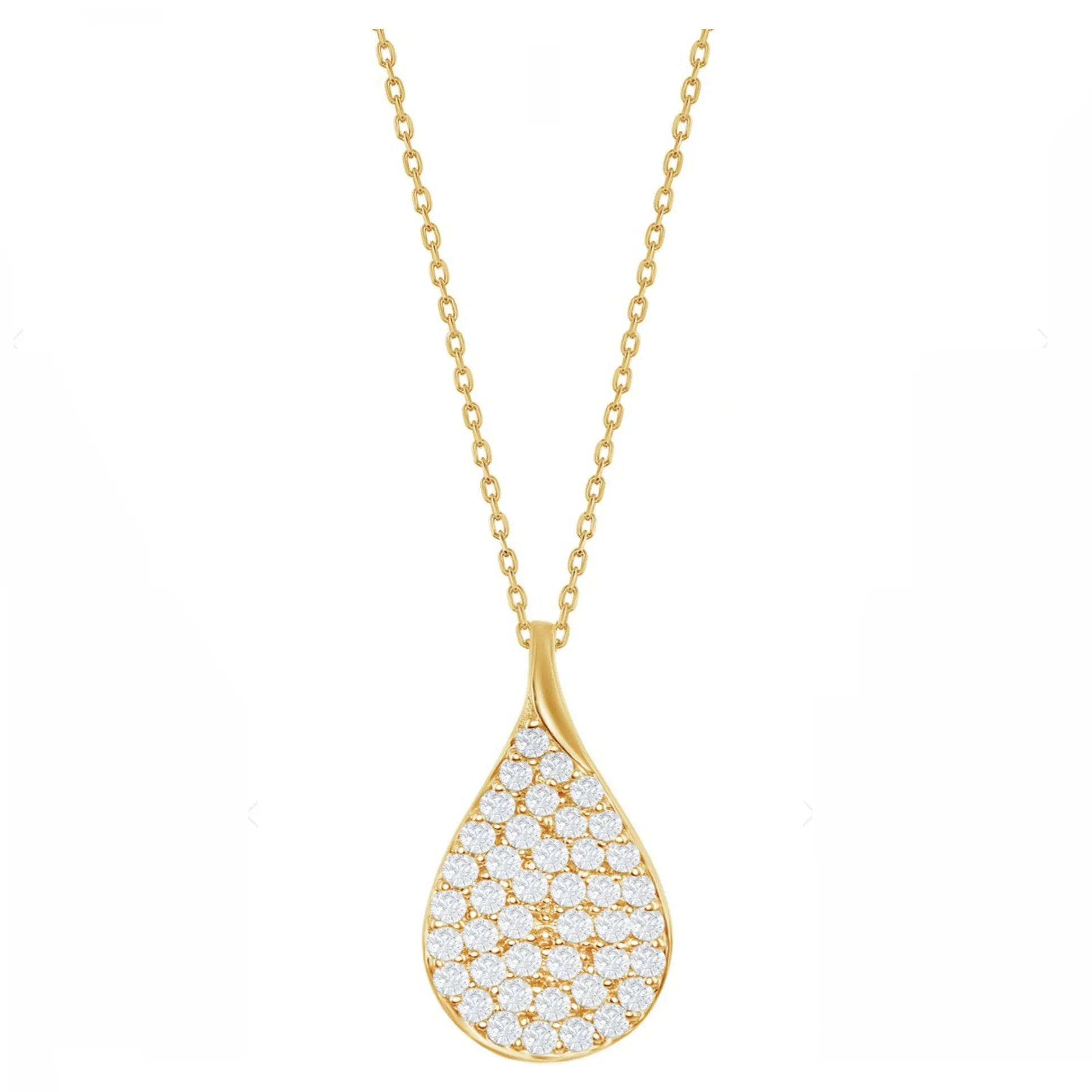 Pave Pear-Shaped Necklace