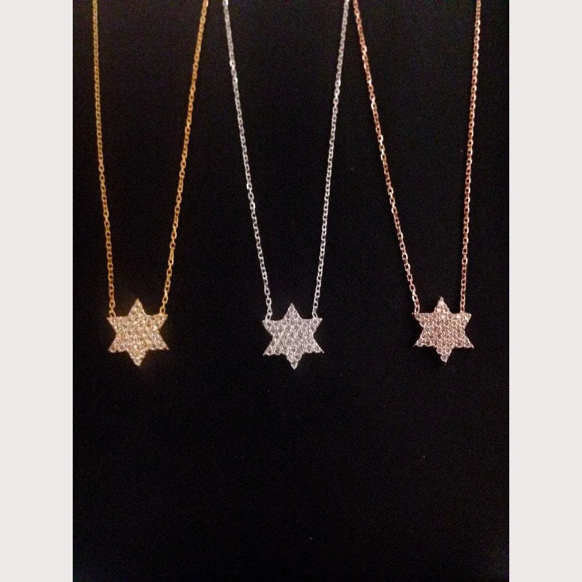 Pave Star of David Necklace
