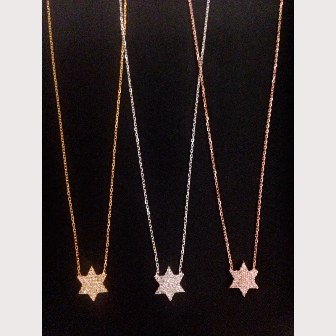 Pave Star of David Necklace