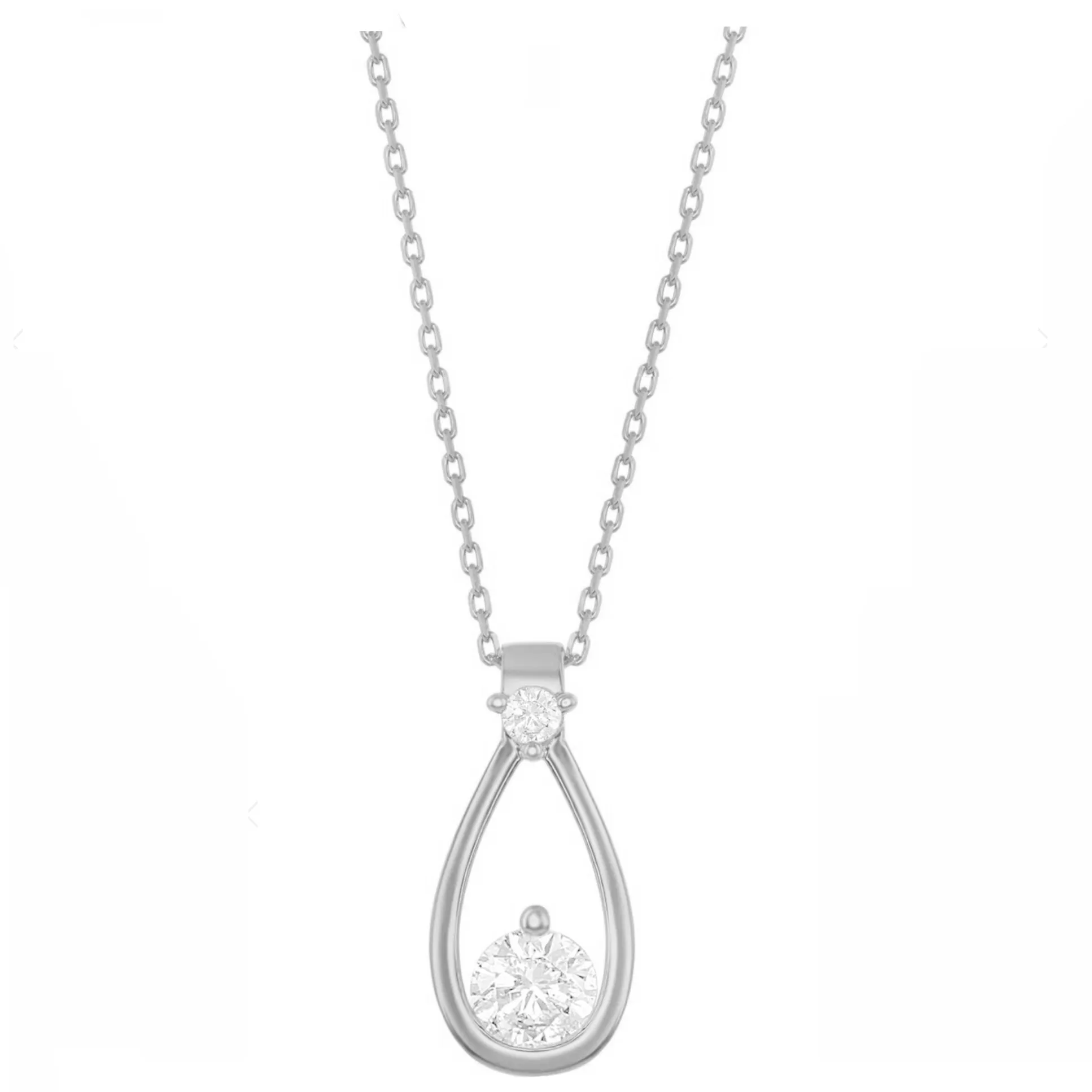 Pear-Shaped Double Sparkle Necklace