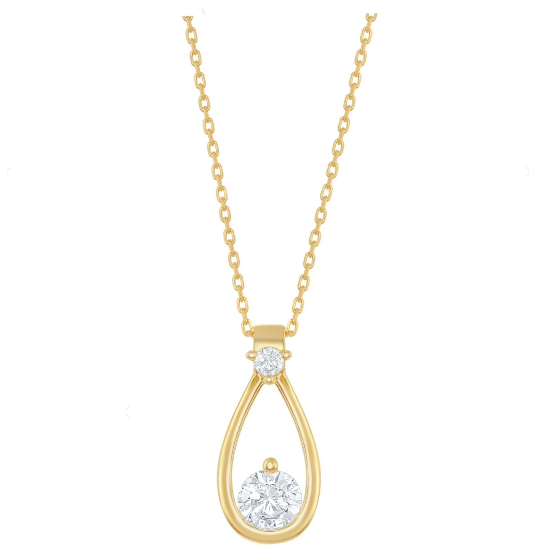 Pear-Shaped Double Sparkle Necklace