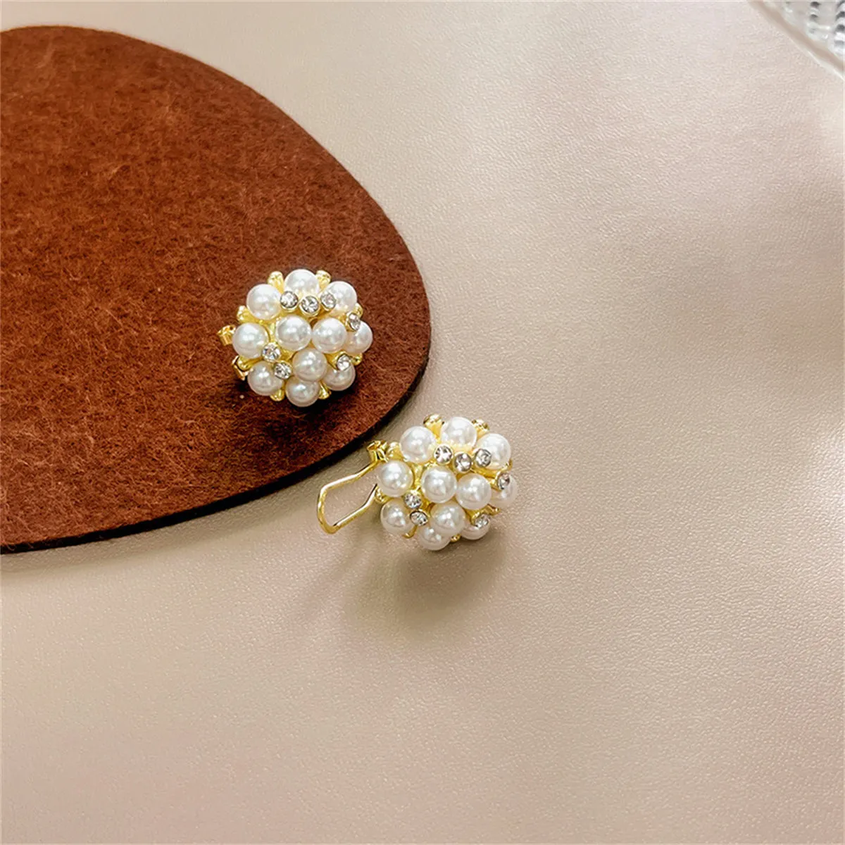 Pearl & Cubic Zirconia Blossom Stud Earrings