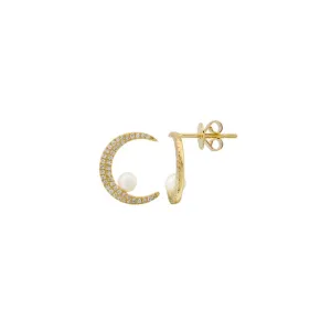 Pearl Crescent Studs