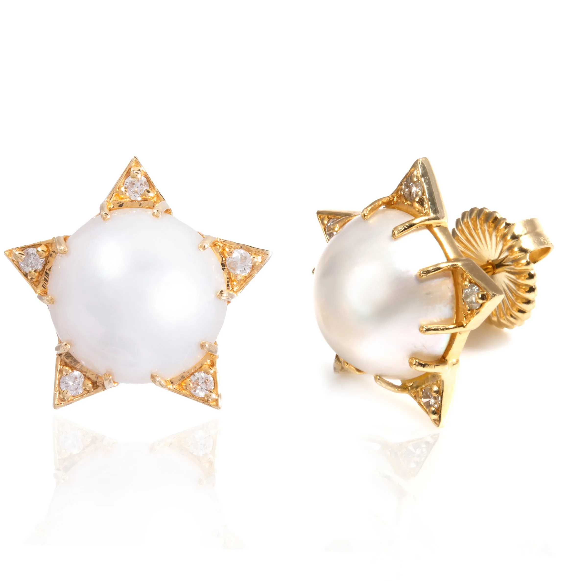 Pearl Star Studs
