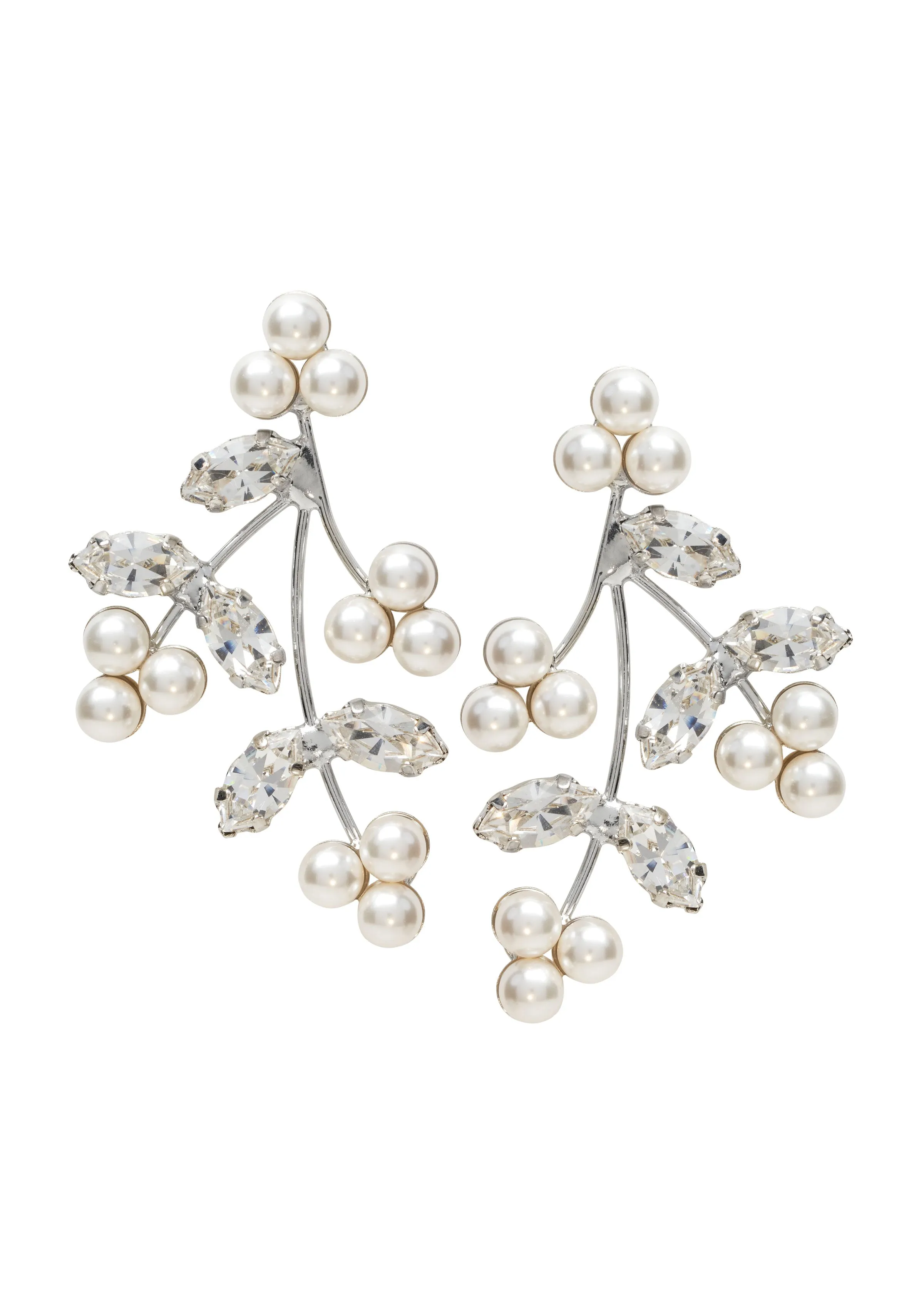 Pearl Triplet Cluster Stud
