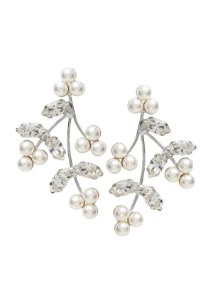 Pearl Triplet Cluster Stud