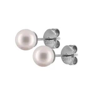 Perlulokkar - Hvítarperlur 8-8.5mm