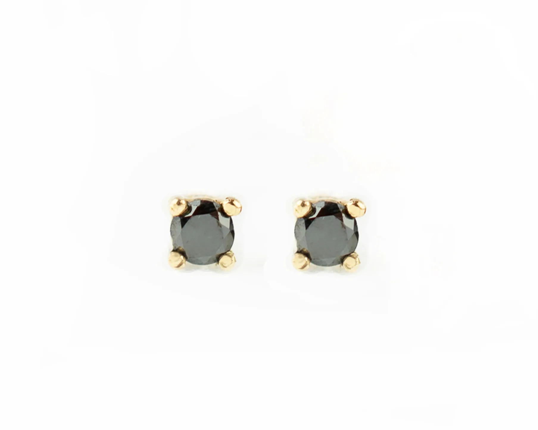 Petite Black Diamond Studs