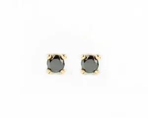 Petite Black Diamond Studs