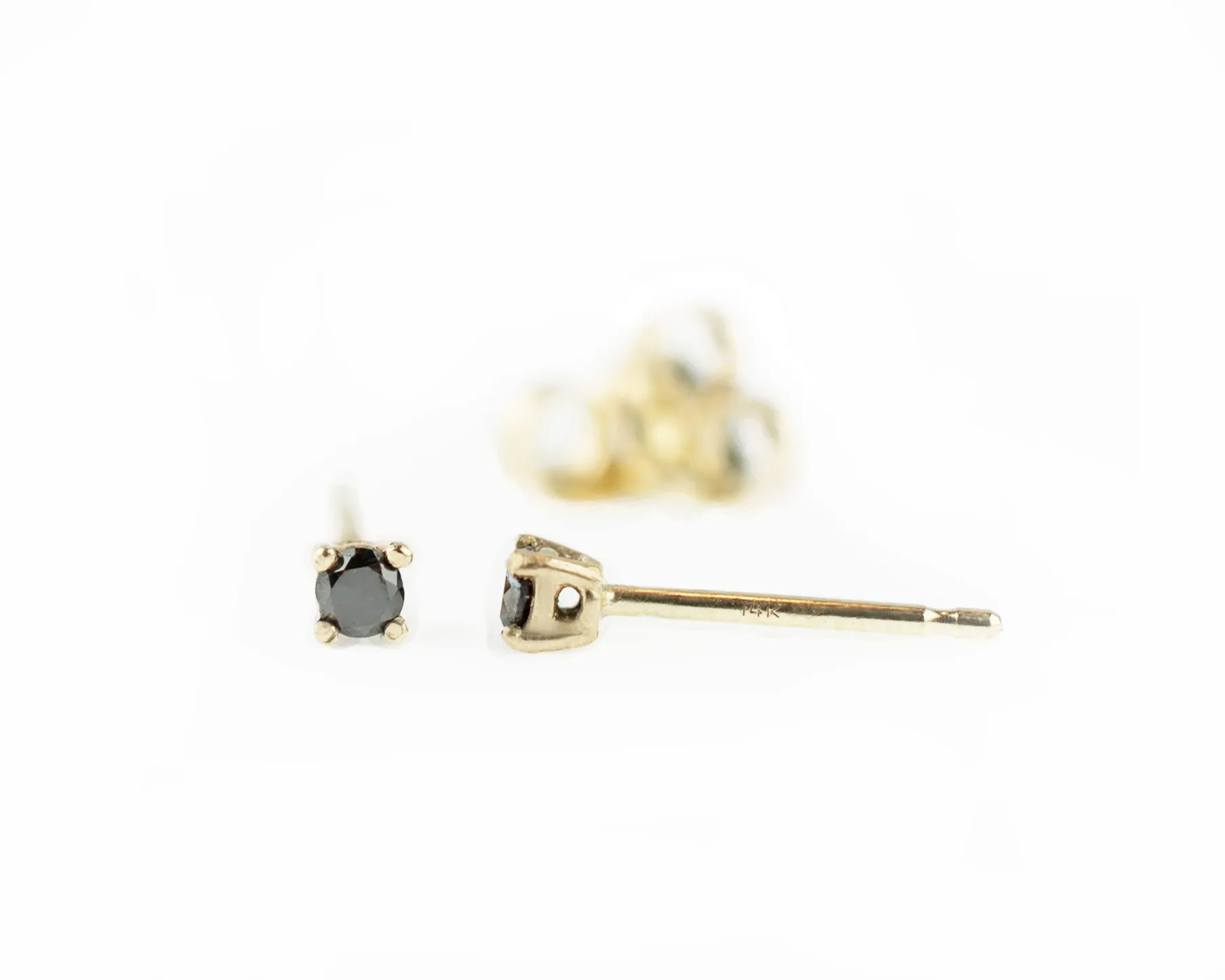 Petite Black Diamond Studs