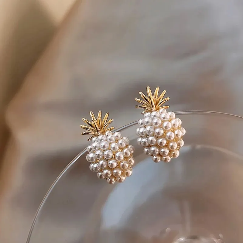 Pineapple Pearl Studs