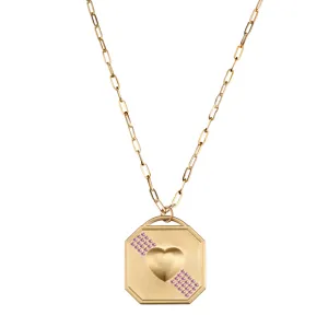 Pink Sapphire Puffy Heart