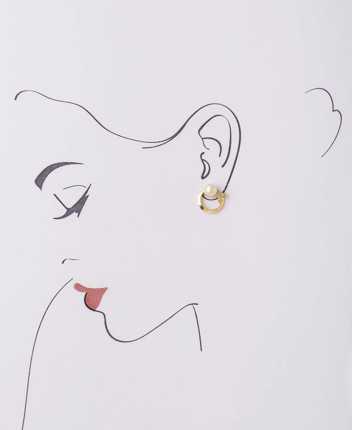 Pretty Butterfly Real Pearl Stud Earring