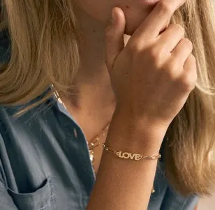 P.S. I Love You Love Bracelet in Gold