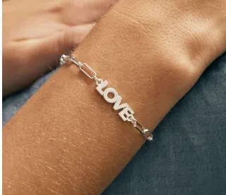 P.S. I Love You Love Bracelet in Silver