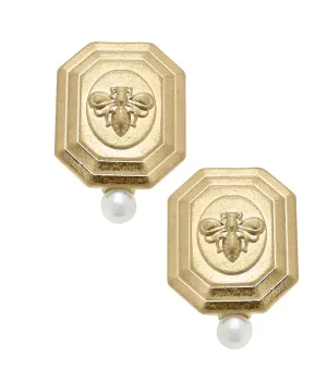 Queen Bee Pearl Stud Earring