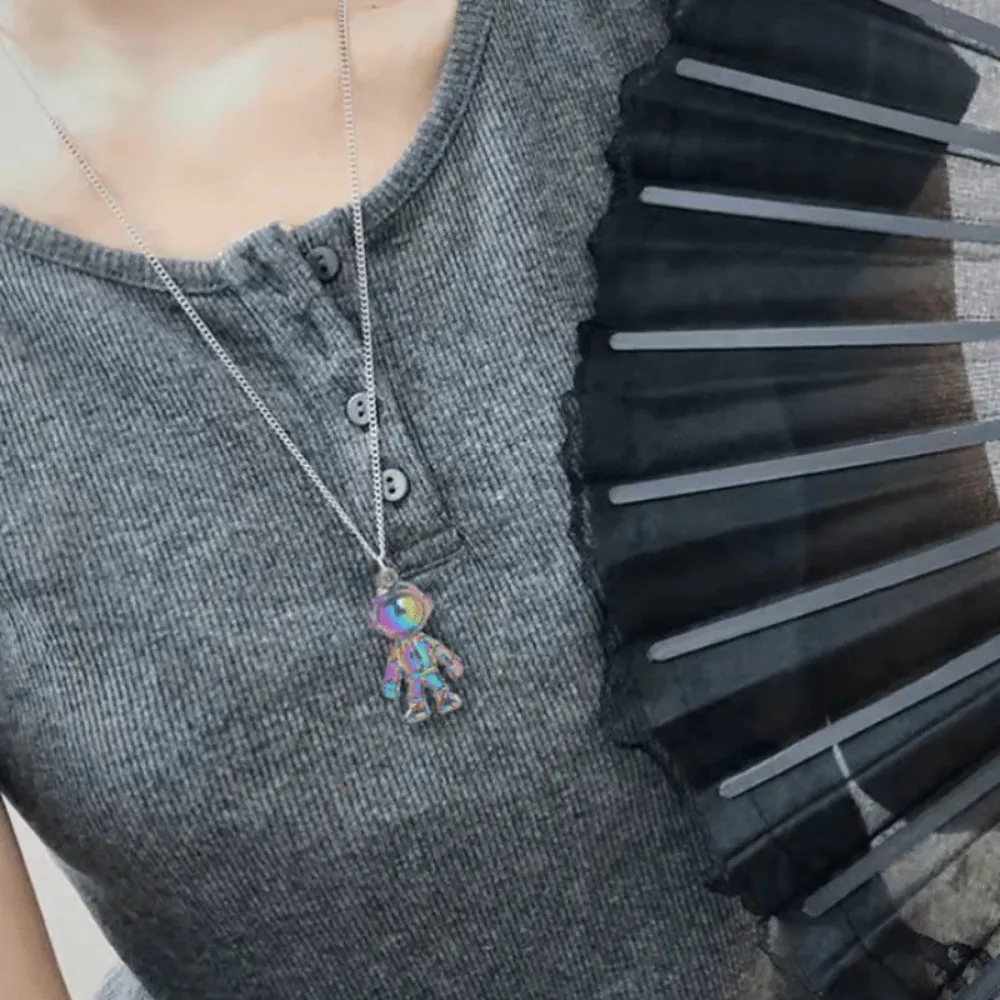 " Astronaut Titanium Steel" Necklaces