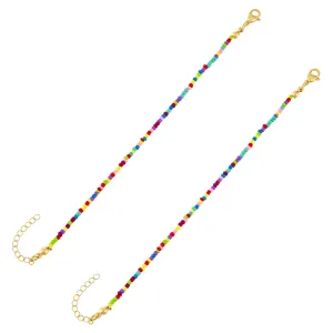 Rainbow Beaded Bracelet Combo Set