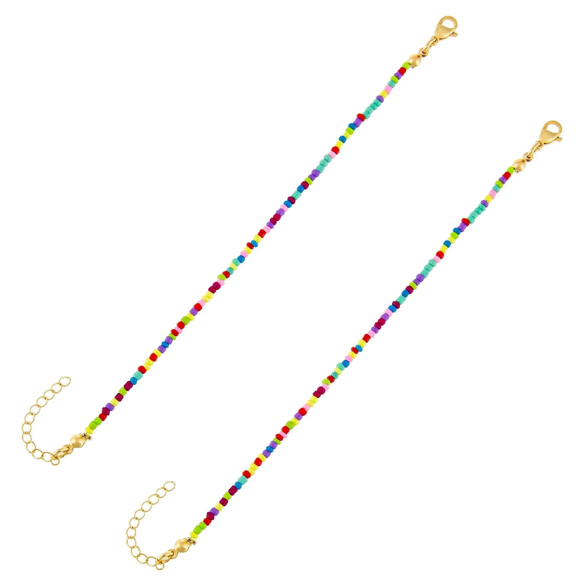 Rainbow Beaded Bracelet Combo Set