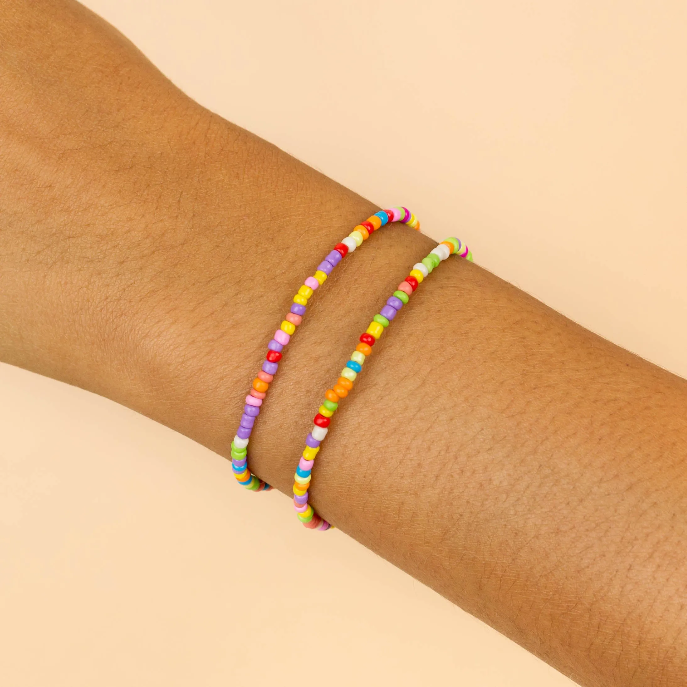 Rainbow Beaded Bracelet Combo Set