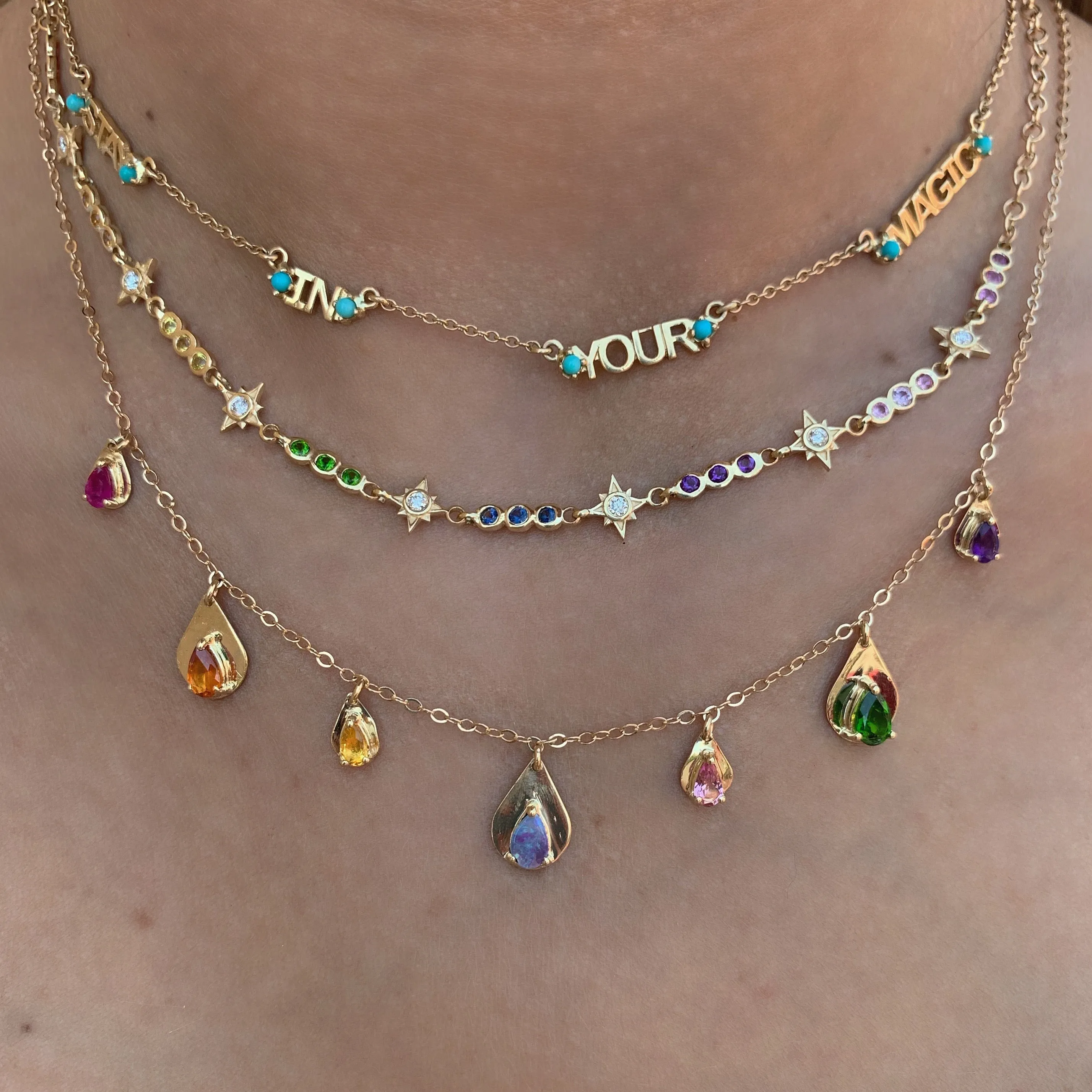 Rainbow Stars Bracelet or Necklace