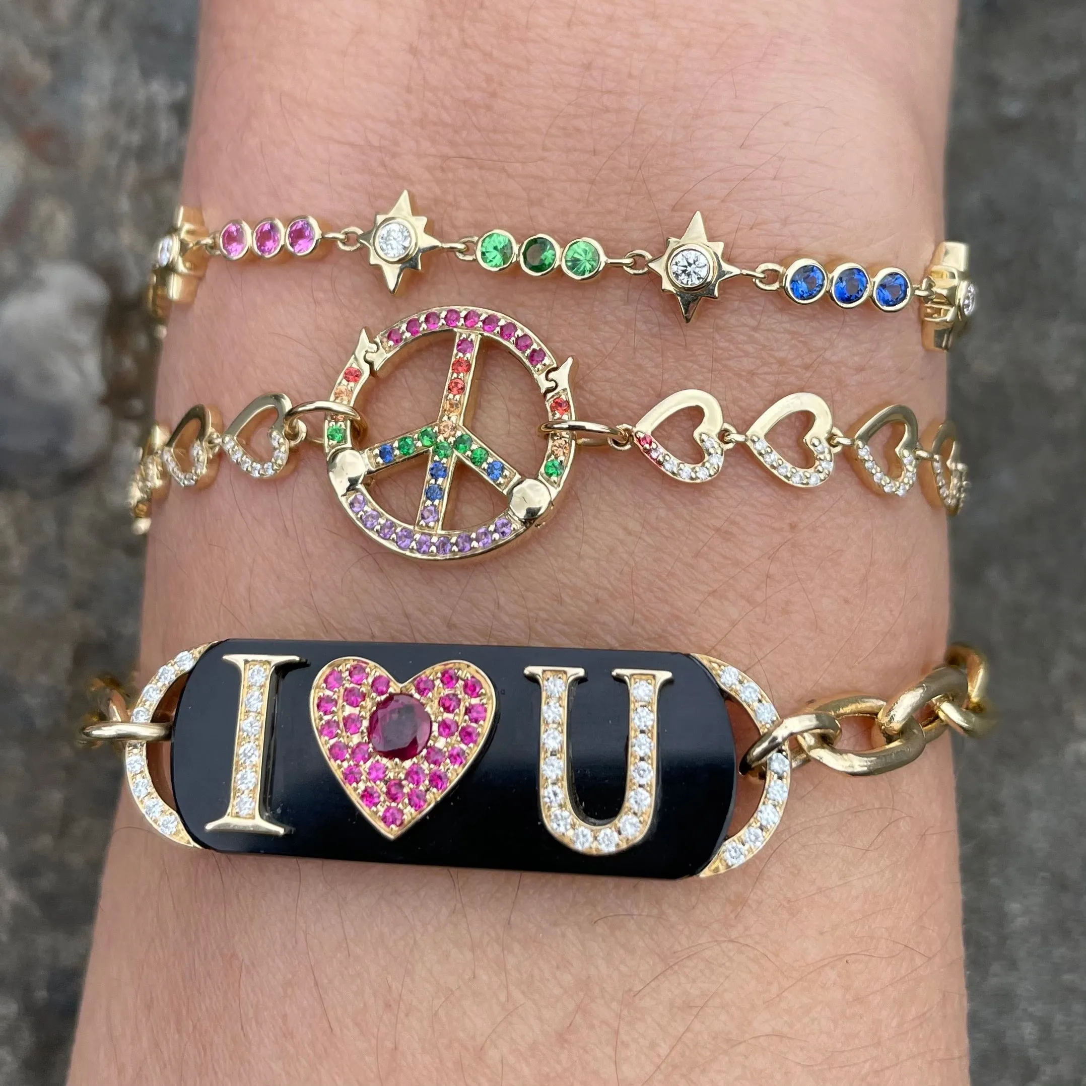Rainbow Stars Bracelet or Necklace