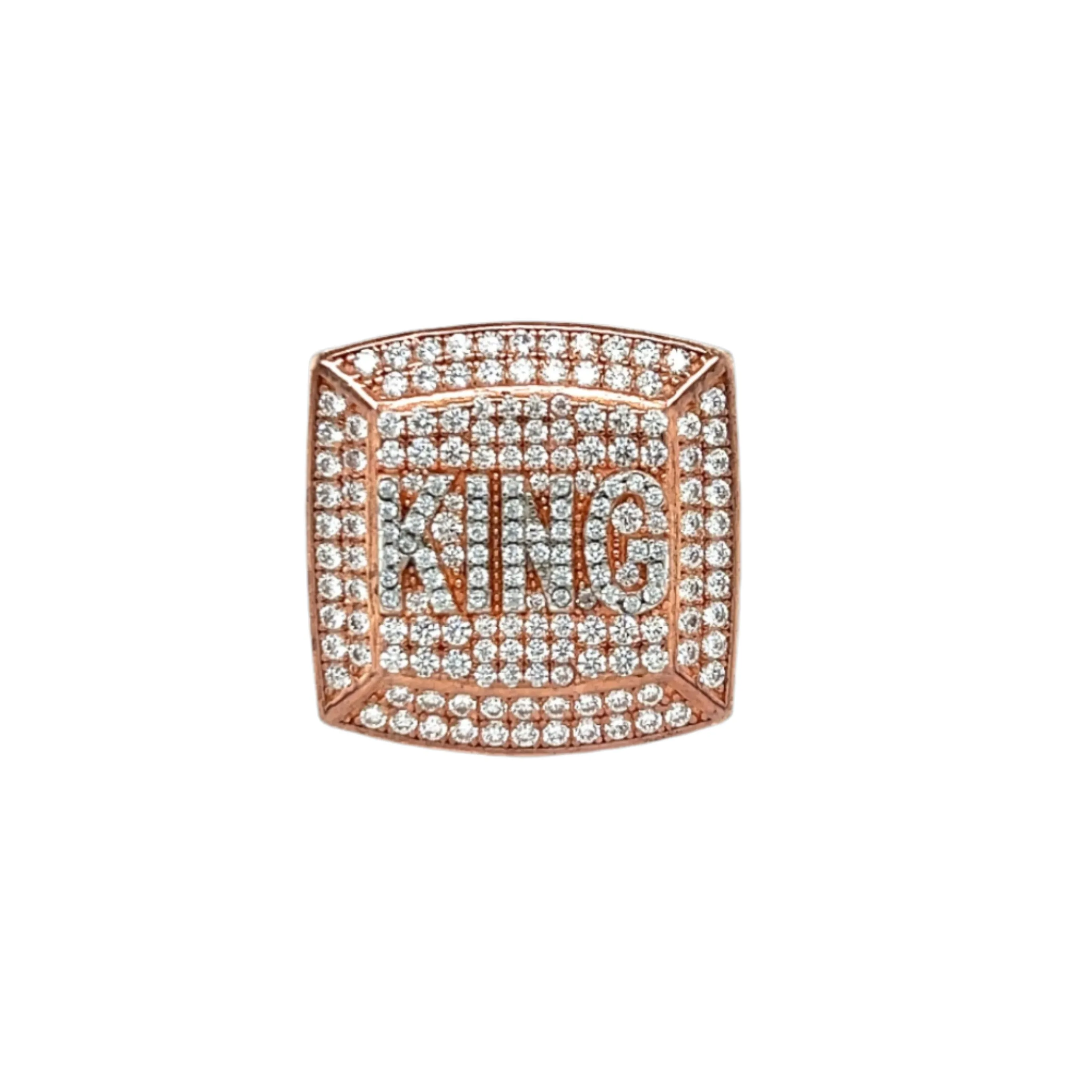 Regal King Silver Ring with Dazzling Cubic Zirconia - C104229
